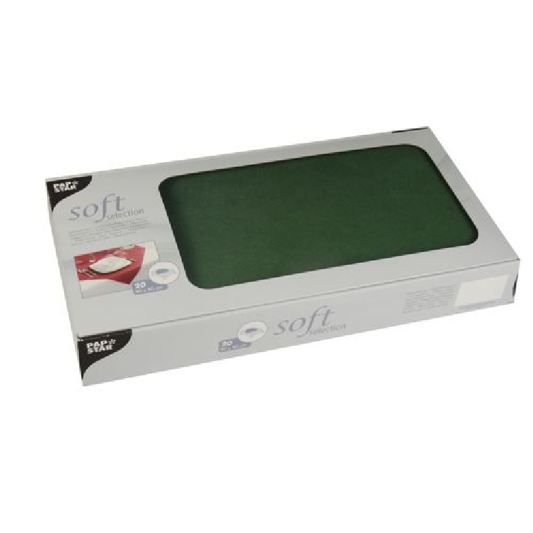 20 Mitteldecken, stoffähnlich, Vlies "soft selection" 80 cm x 80 cm dunkelgrün von Starpak