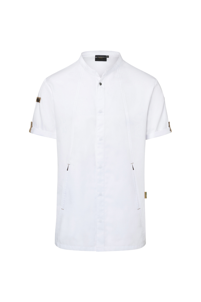 Kurzarm Kochjacke Green-Generation, aus nachhaltigem Material , 72% GRS Certified Recycled Polyester / 28% Conventional Cotton -