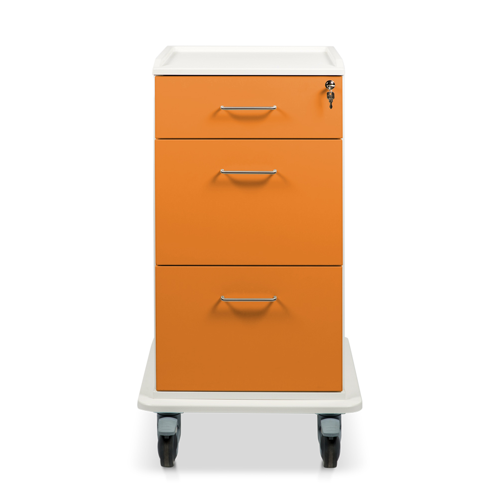 ETHERNASOLID® MULTICART Dokumentenwagen T17 mit 2 Doku-Auszügen und Schublade, orange