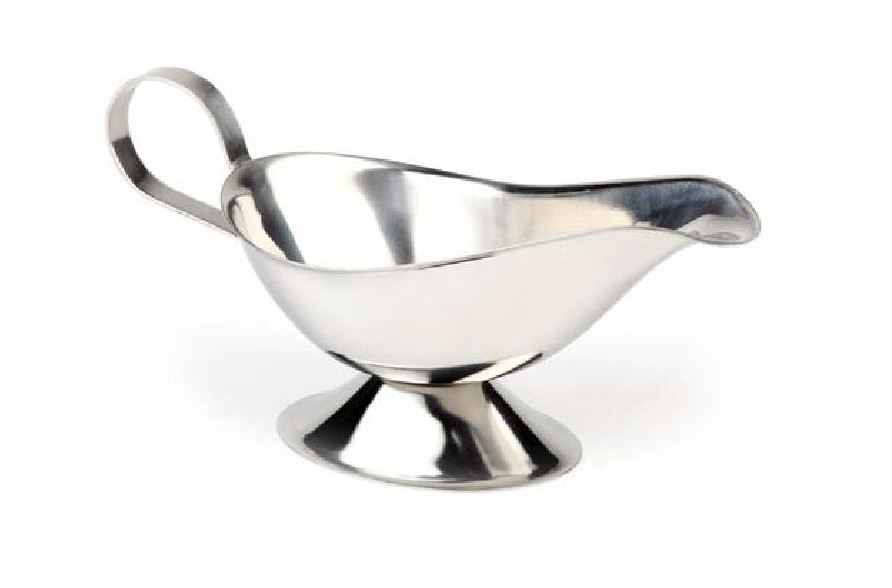 Sauciere 23,5 x 12 cm, H: 12 cm Edelstahl, poliert Inhalt: 0,45 Liter spülmaschinengeeignet