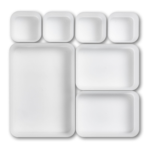 Zeller Schubladen-Einteiler, 7-er Set, Kunststoff 4x 8,6 x 8,6 x 4,6 cm sowie 2x 17,9 x 13 x 4,5 cm und 1x 26,5 x 18,4 x 4,5 cm