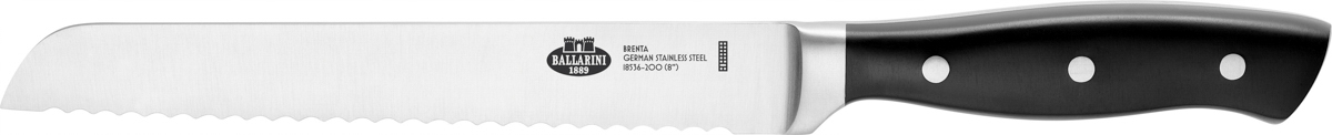 Brotmesser, 20 cm, Schwarz, ABS, Serie: Brenta. Marke: BALLARINI