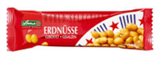 ERDNÜSSE im Riegelformat - Inhalt 40 g - geröstet und gesalzen