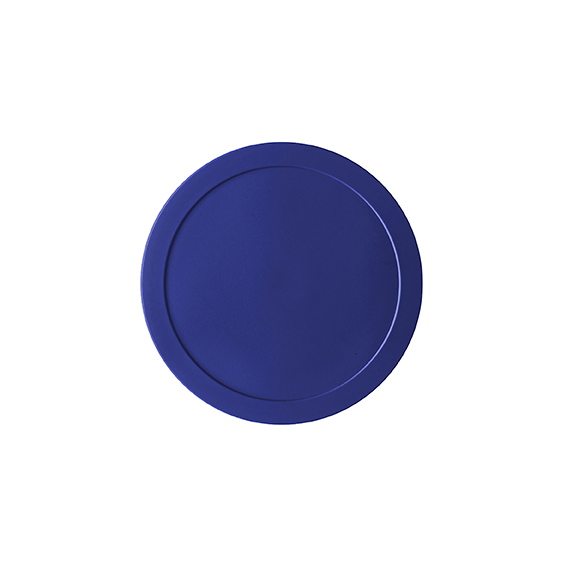 Kunststoffdeckel rund 11 cm - blau - Form: System. Hersteller: Eschenbach. "Made in Germany".