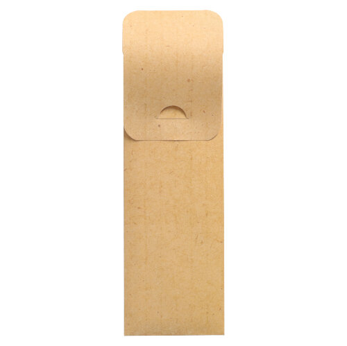 500 Bestecktaschen 23,5 cm x 7,3 cm natur inkl. weißer Serviette 40 x 40 cm 2-lag. von PAPSTAR