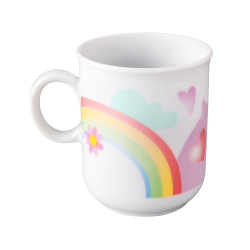 Seltmann Becher mit Henkel 0,25 l, rund, Form: Compact, Dekor: 25582 Mein kleines Einhorn, hohe Kantenschlagfestigkeit, Made in Germany