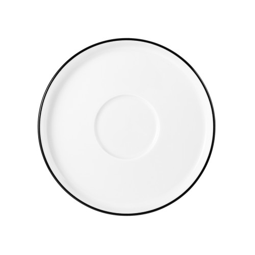 Seltmann Untere 13 cm M5402-13, rund, Form: Good Mood, Dekor: 10826 Black Line, hohe Kantenschlagfestigkeit, Made in Germany