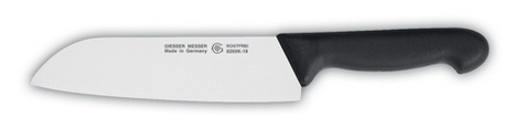 Santoku Kochmesser 18 cm, schwarz Giesser - Made in Germany