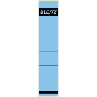 Leitz Ordnerrückenetikett schmal/kurz 39 x 192 mm (B x H) ohne Griffloch blau