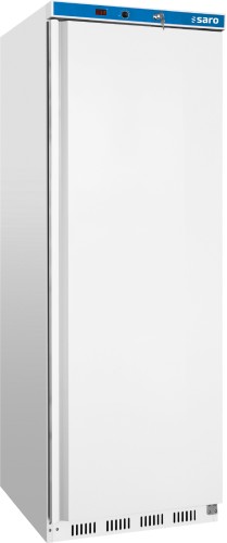 SARO Lagertiefkühlschrank - weiß, Modell HT 400 - Material: (Gehäuse) Stahl einbrennlackiert, weiß; (Innenraum) Kunststoff, weiß - Tür