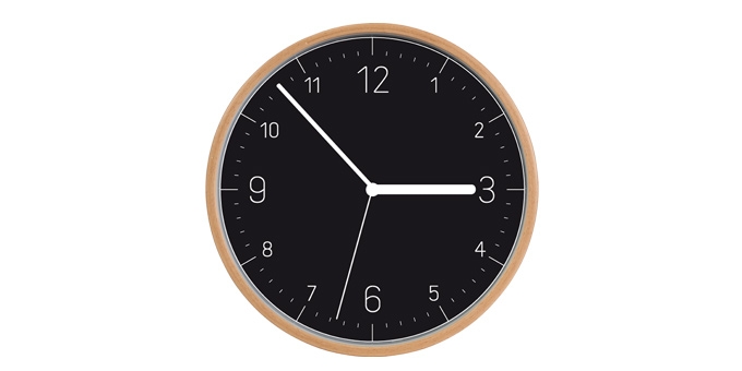 Wanduhr FANCY HOME, Holz, schwarzes Ziffernblatt