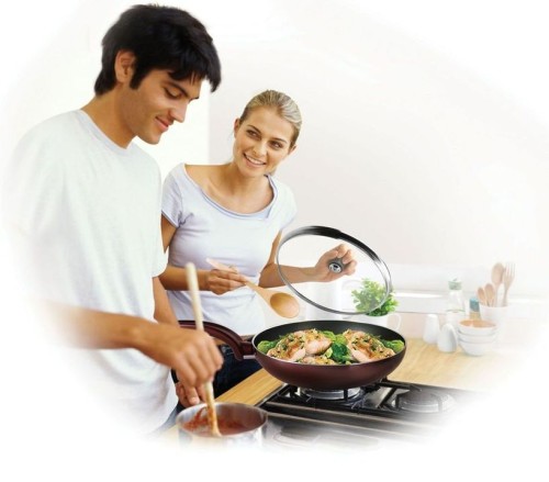 Tefal Glasdeckel 32 cm, Überlaufschutz, einfache Handhabung, Dampfauslassventil, Edelstahlrand, spülmaschinengeeignet