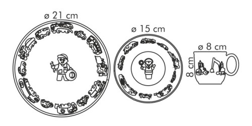 Ess-Set BAMBINI, Autos, 3 St.