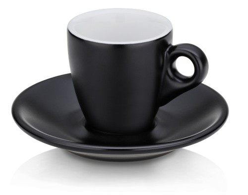 KELA Espresso-Set Mattia Keramik schwarz 6,5cm 12,0cmØ 50,0ml
