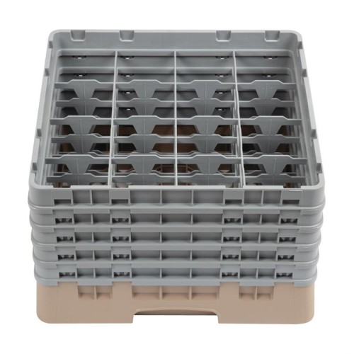 Cambro Gläserspülkorb beige mit 16 Fächern max Glashöhe 25,7cm. Dieser Gläserspülkorb bietet optimalen Schutz für Ihre