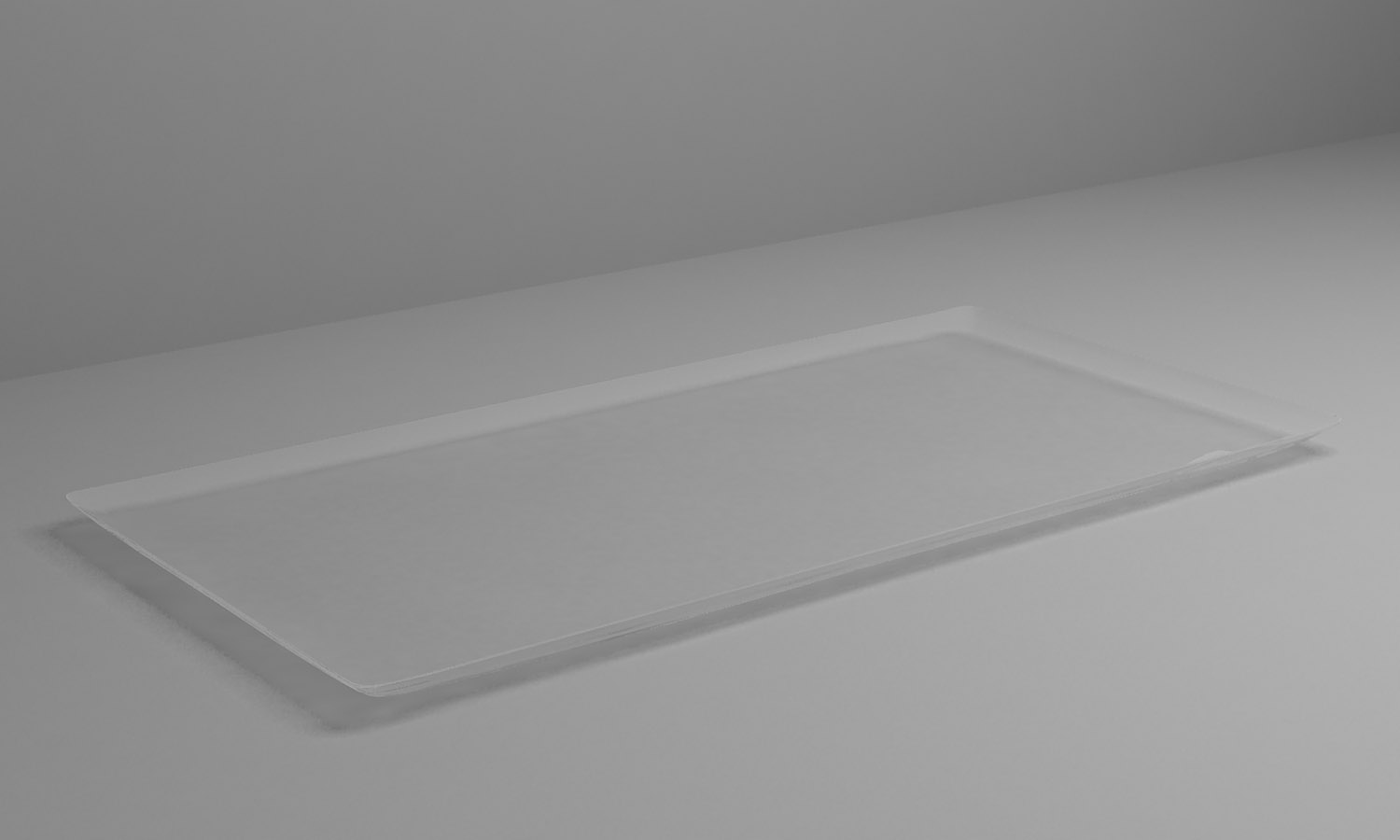 ARAVEN Tablett mit rechteckiger Form aus dem WAVE Catering-Sortiment, durchsichtig und aus Polystyrol