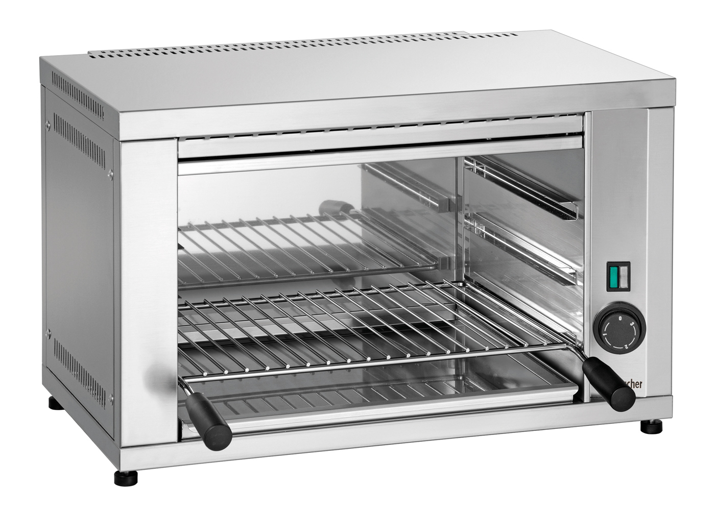 Bartscher Salamander 400-1Z |Fettauffangbehälter: Ja | Maße: 59,7 x 36,8 x 36,5cm. Gewicht: 13,8 kg