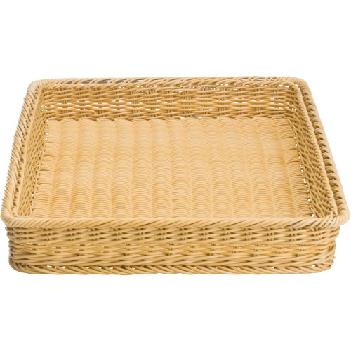 Westmark Korb rechteckig mit Metallrahmen, 60 x 40 x 7 cm, hellbeige