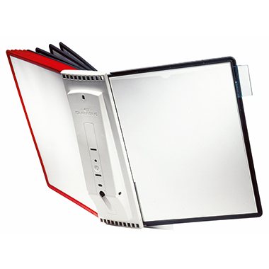 DURABLE Sichttafelwandhalter SHERPA® WALL 10 DIN A4 Polypropylen 5 x schwarz, 5 x rot 10 Sichttafeln