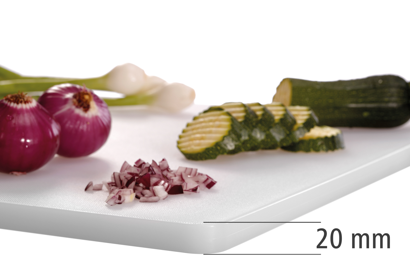 Bartscher Schneidbrett 60x40 W | Plattenstärke:15 mm | Maße: 60 x 40 x 2,0 cm. Gewicht: 3,4 kg