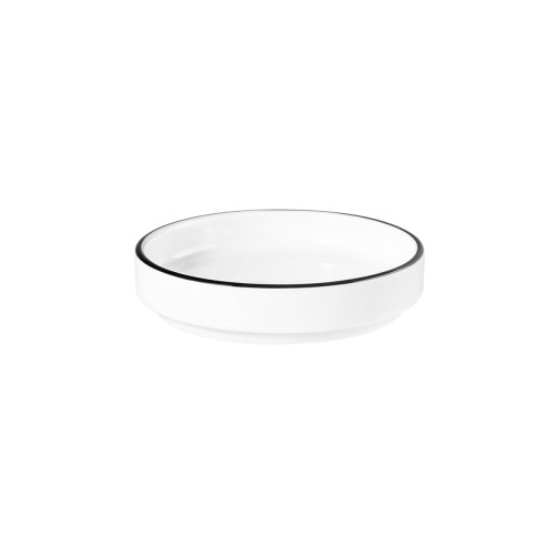 Seltmann Dipschale nieder 8 cm M5403, rund, Form: Good Mood, Dekor: 10826 Black Line, hohe Kantenschlagfestigkeit, Made in Germany