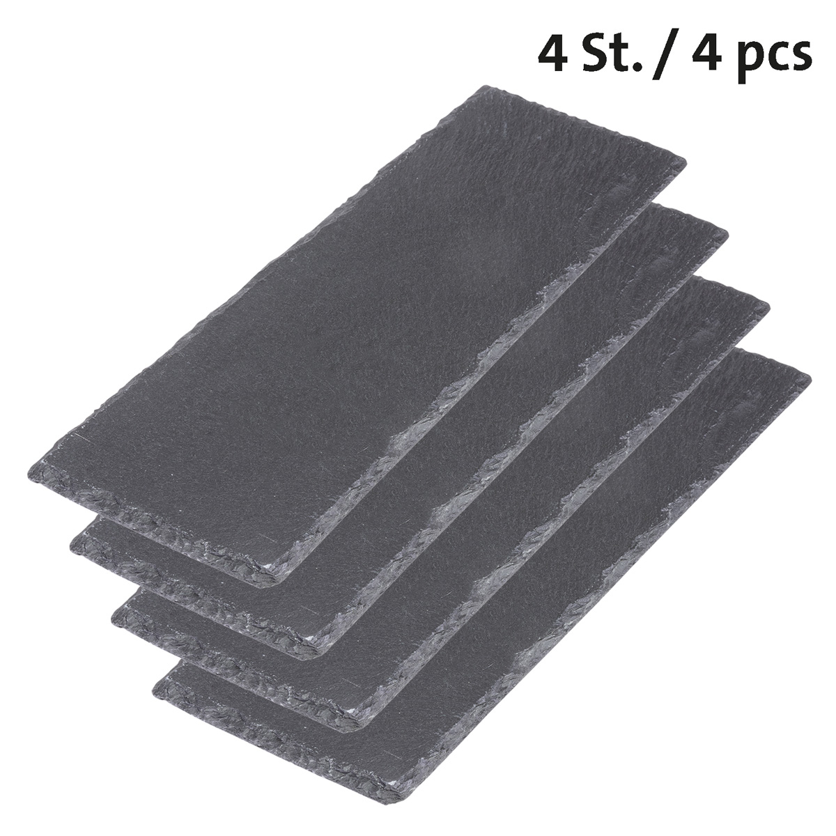 4 Servierplatten Naturschiefer »Tapas + Friends«, 30 x 10 cm