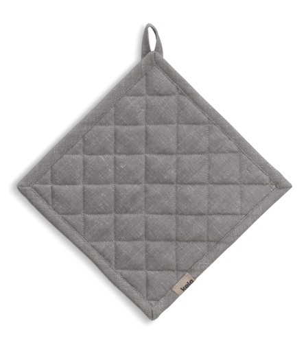 Topflappen Puro 55%Baumwolle/45%Leinen grau 20,0x20,0 cm von Kela