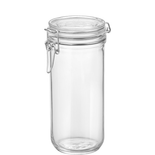 Fido 1000 Einmachglas rund 100 cl mit Bügelverschluss aus Zinkdraht, TK-geeignet