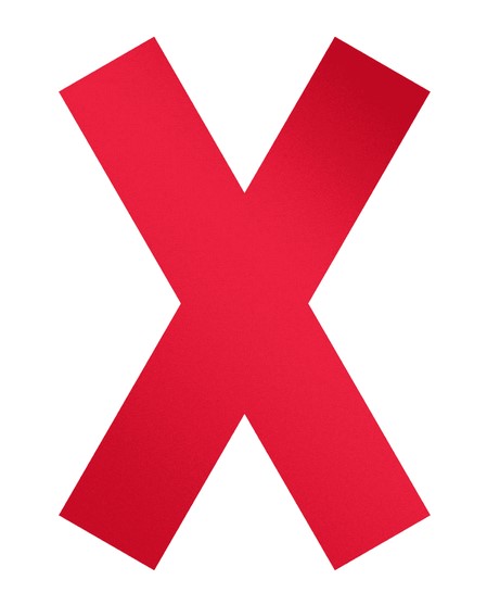 Durable Markierungsform 'Kreuz', ablösbar Inhalt: 1 Pack a 5 Stück , Farbe: Signalrot