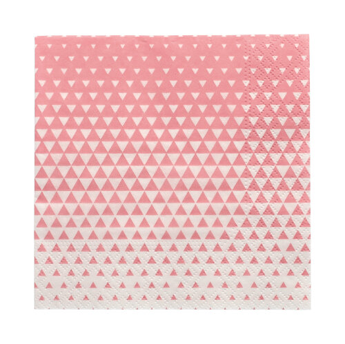 PAPSTAR 20 Servietten, 3-lagig 1/4-Falz 25 cm x 25 cm rosa "Optik"