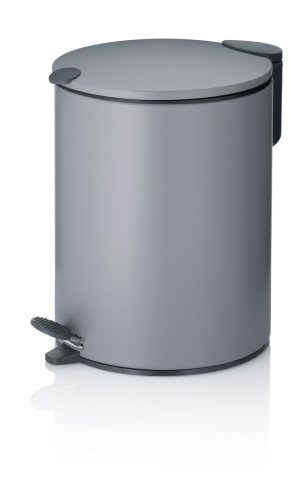 Kosmetikeimer Mats Metall hellgrau Sil. Close 27,0 cm 20,5 cm Ø 5,0l von Kela