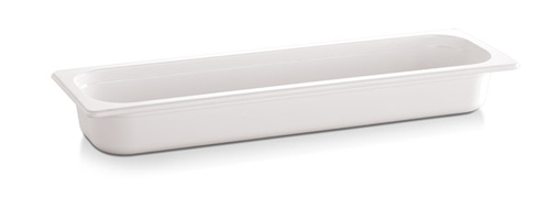 GN 2/4 Behälter - ECO LINE- 53 x 16,2 cm, Tiefe: 100 mm Melamin, weiß, 4,3 Liter spülmaschinengeeignet stapelbar nicht