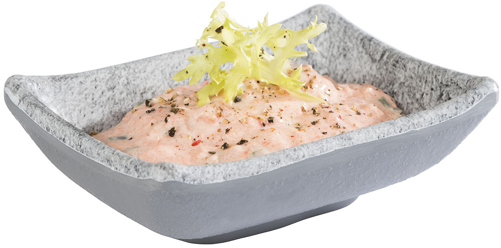 Schale -ELEMENT- 9 x 7 cm, H: 3 cm Melamin Farbe: Betonoptik 0,03 Liter spülmaschinengeeignet stapelbar nicht