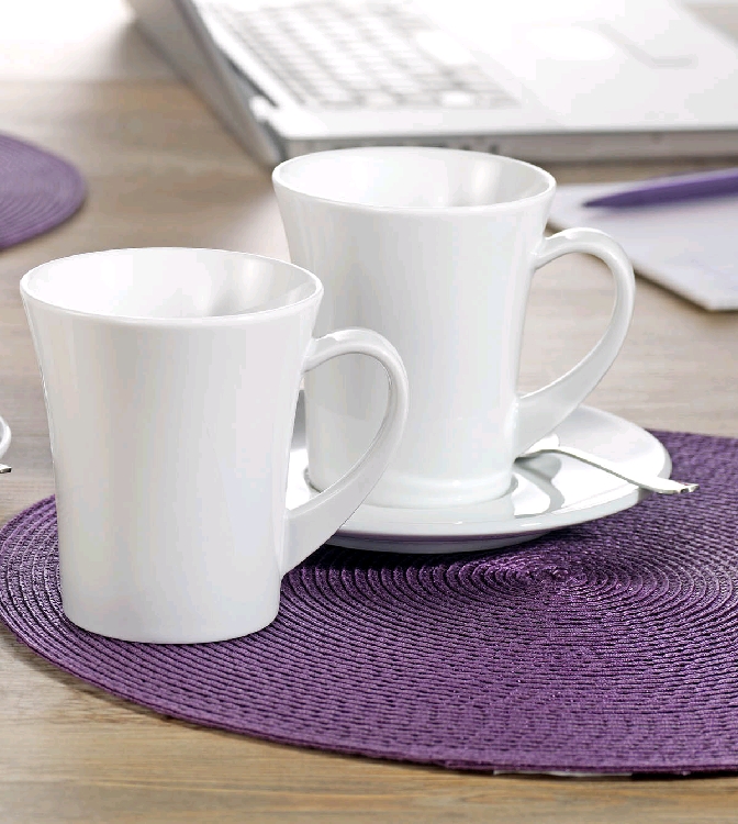 Henkelbecher DIVA, Inhalt: 0,35 ltr., Höhe: 10,8 cm , Seltmann, Porzellan weiss