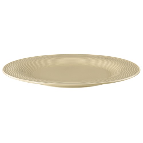 Seltmann Speiseteller rund 27,5 cm, rund mit Relief, Form: Beat, weiss Sandbeige, hohe Kantenschlagfestigkeit, Made in Germany