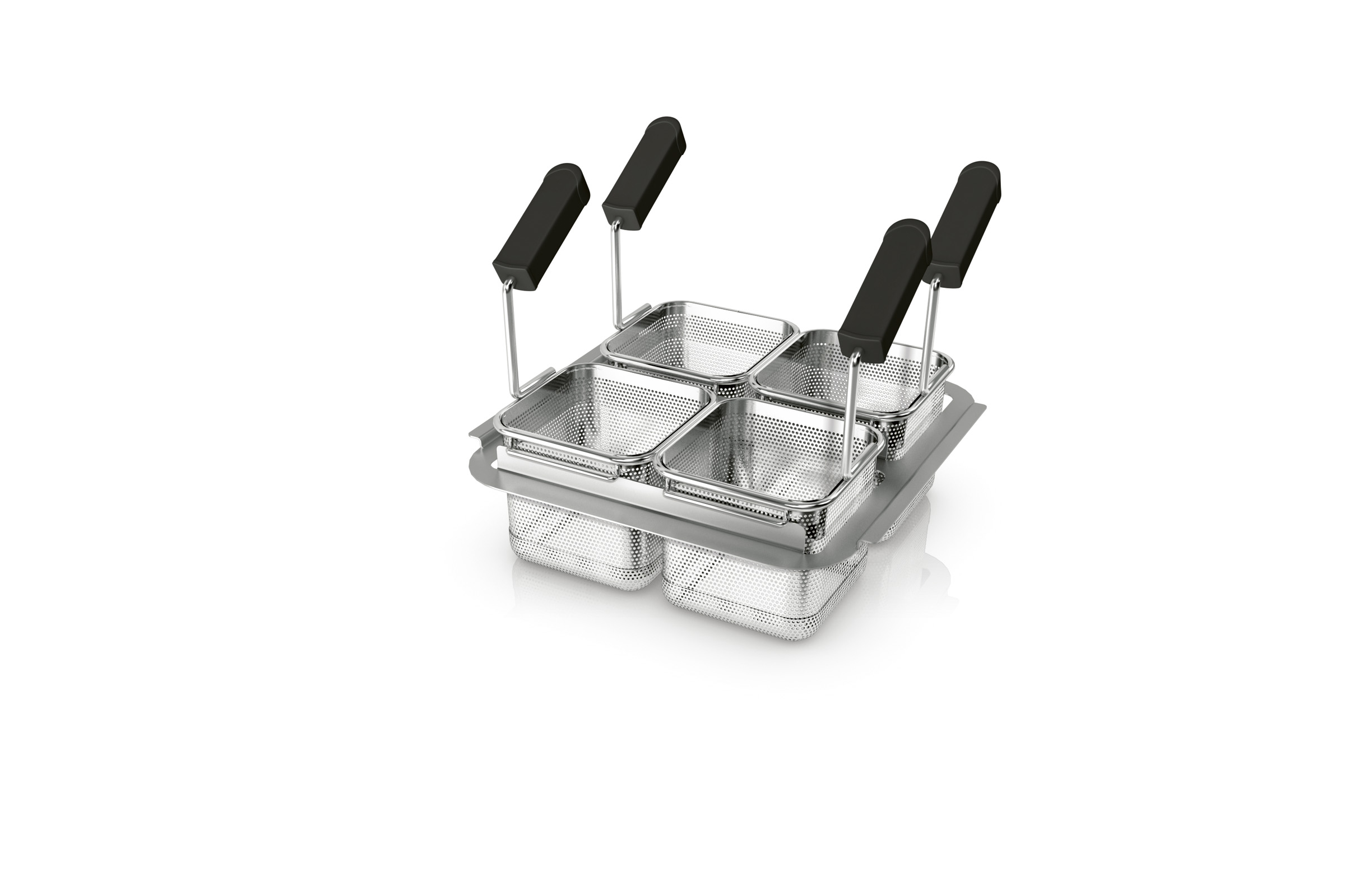 BLANCO Einhängerahmen für Pastakörbe, - 4 Körben: ca. 1/6-100 mit isolierten Griffen