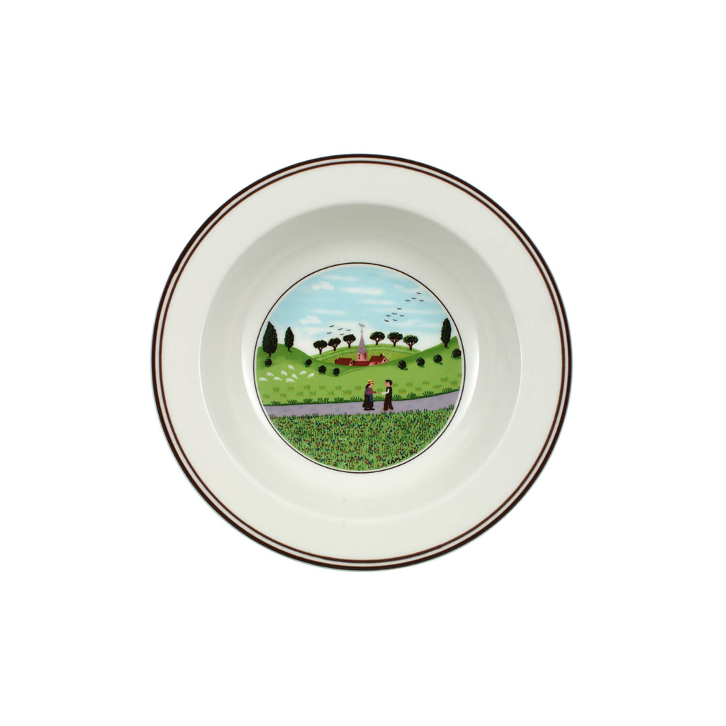 Villeroy und Boch Salatschale Begegnung - Maße: 20 x 20 x 3,8 cm / Ser.: Design Naif