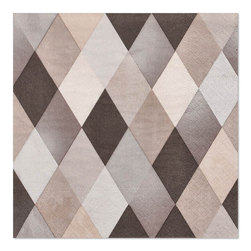 20 Servietten, 3-lagig 1/4-Falz 33 cm x 33 cm "Glamorous Diamonds" von PAPSTAR