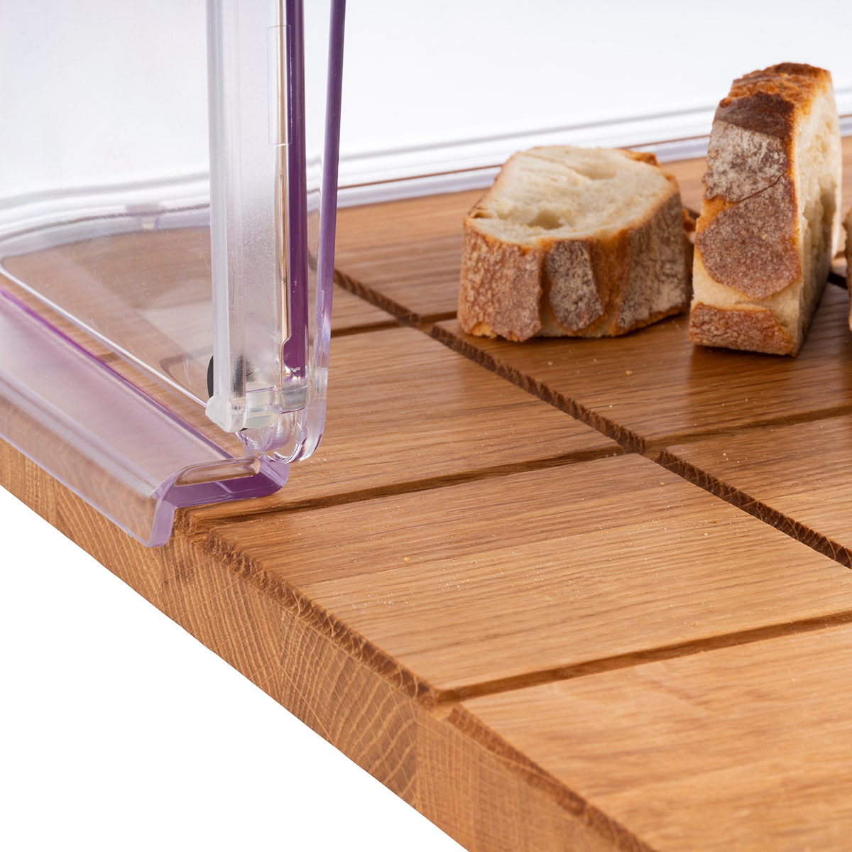 GN 1/1 Buffetbrett -SQUARE-, 53 x 32,5 cm, H: 2,5 cm, Eichenholz, geölt, mit Antirutsch-Füßchen