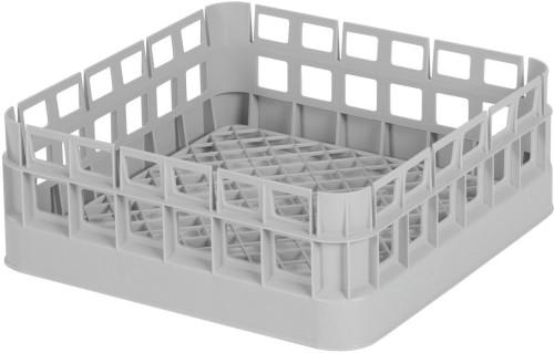 SARO Spülmaschinenkorb Modell SK 350 Made in Europe - Material: Polypropylen, lebensmittelecht - Farbe: Grau - Grobmaschiger Boden - Offene