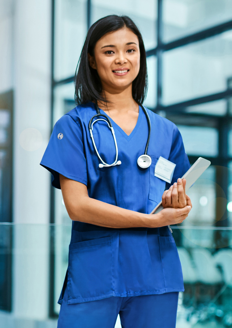 Kurzarm Damen-Schlupfkasack Essential, aus nachhaltigem Material , GR. M , Farbe: königsblau , von Karlowsky