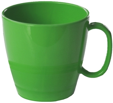 WACA Tasse BISTRO / COLORA in kiwigrün, aus faserverstärktem PBT. Inhalt: 0,23 l. Höhe: 79 mm, Durchmesser: 81 mm.