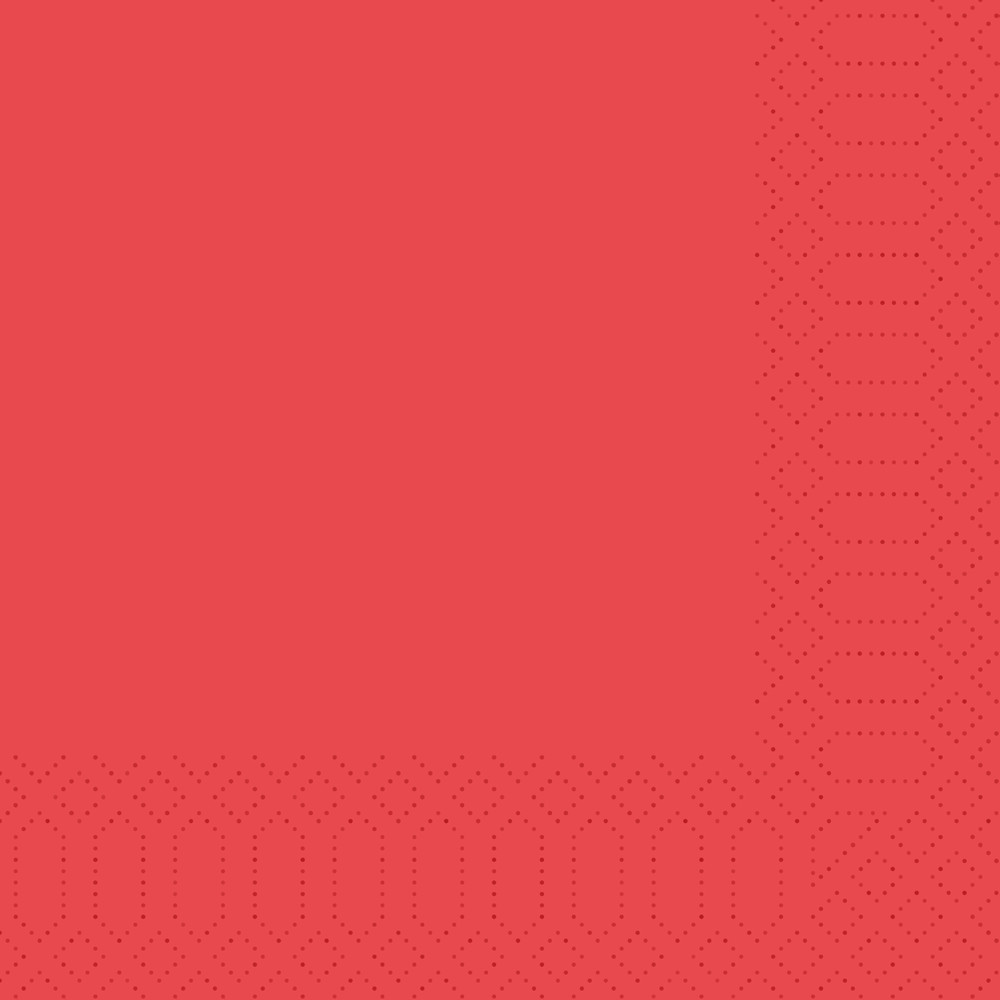 DUNI Zellt.Serv.33x33 3lg. 1/4 rot 50er 50 Stück