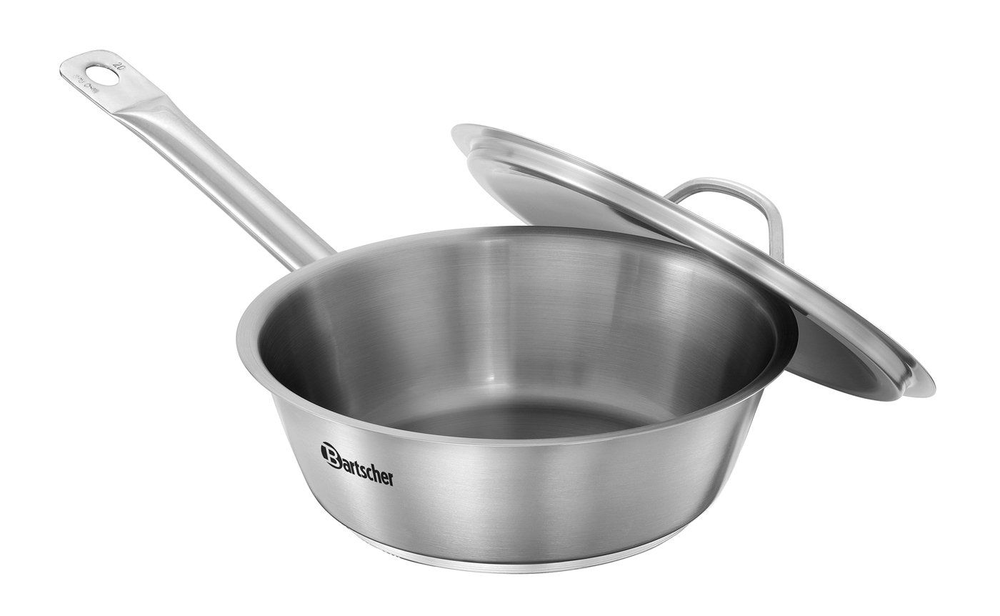Bartscher Bratpfanne E200-D1 | Pfannen-Höhe: 65mm | Maße: 41 x 22 x 11,0 cm. Gewicht: 1,2 kg