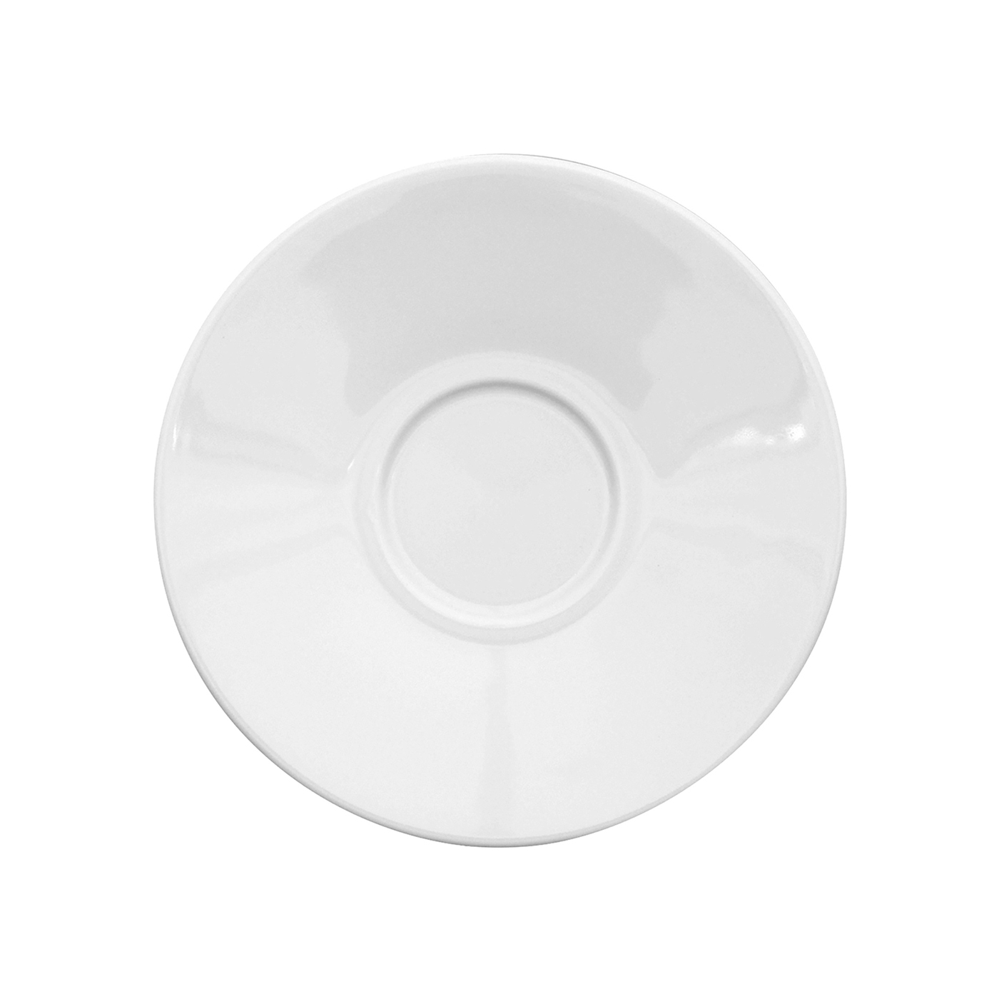 Kombi-Untertasse COFFEESHOP, weiß, von Eschenbach. Aus Porzellan, Durchm.16cm, passt zu Milchkaffeetasse 0,32 l und Henkelbecher