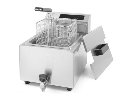 Friteuse Mastercook digital - mit Ablasshahn - 8 Liter.