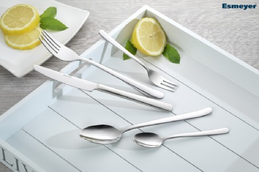 181-tlg. Sparset Besteck TINA, Edelstahl 18/0, von Esmeyer. Für 36 Personen: Messer, Löffel, Gabeln, Kaffeelöffel, Kuchengabeln.