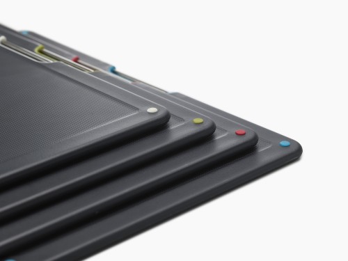 Joseph Joseph Folio Steel 4-teiliges Schneidebrett-Set – Edelstahl