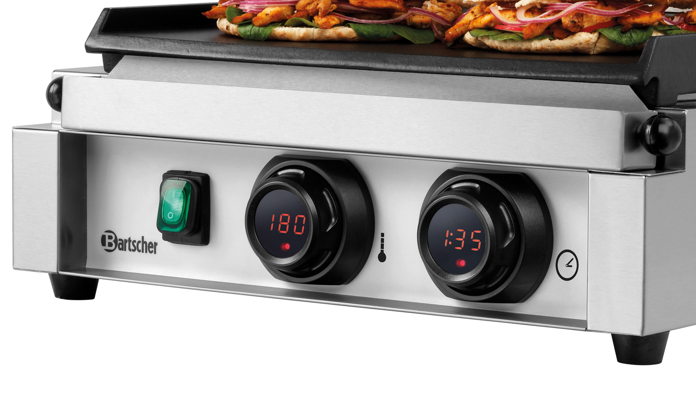 Bartscher Kontaktgrill "Panini-MDI" 1GR |Programmierung: - | Maße: 41 x 40 x 20,0 cm.Gewicht: 18,3 kg