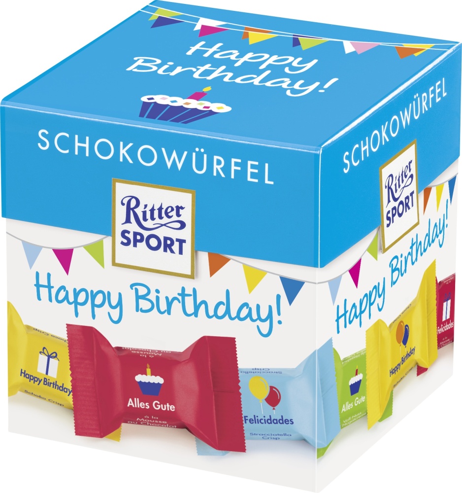 Ritter Sport Schokowürfel Lass Dich feiern 176G